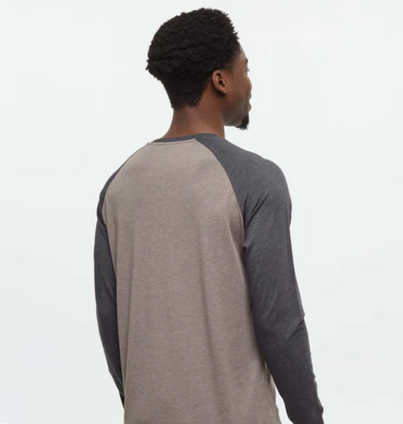 Baker Henley Longsleeve - Falcon Heather/Meteorite Black Heather