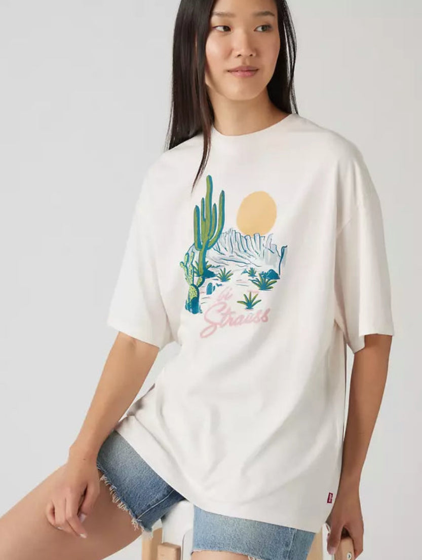 WOMEN'S GRAPHIC SHORT STACK TEE - Americana Desert