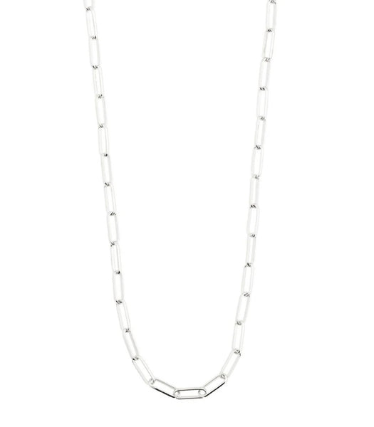 RONJA PAPERCLIP CHAIN NECKLACE - Silver Plated
