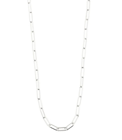 RONJA PAPERCLIP CHAIN NECKLACE - Silver Plated