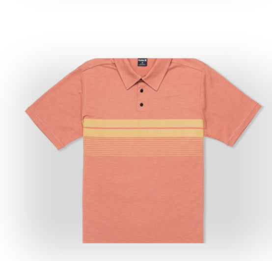 Printed Stripe Slub Polo