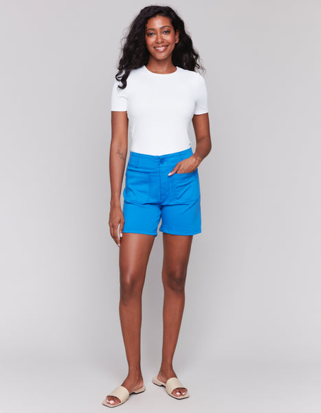 Lyla Front Patch Pocket Shorts - Coastal