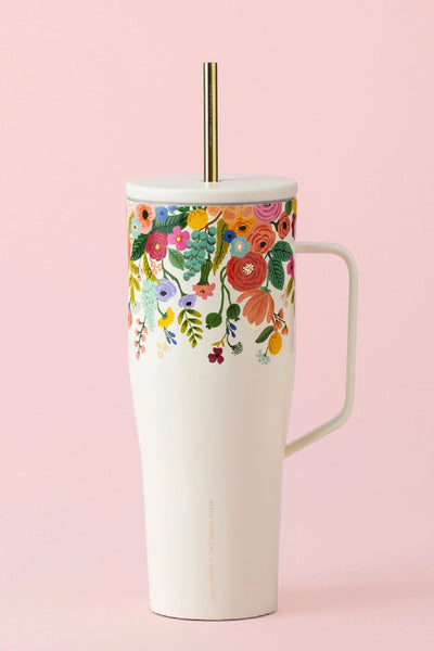 RIFLE PAPER CO. COLD CUP XL
INSULATED TUMBLER WITH HANDLE