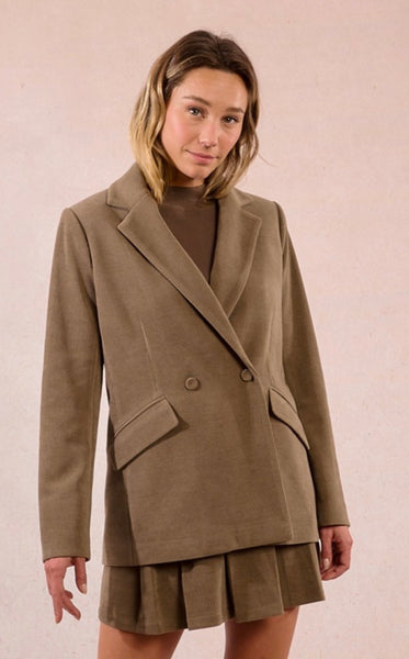Val Blazer - Khaki Velvet