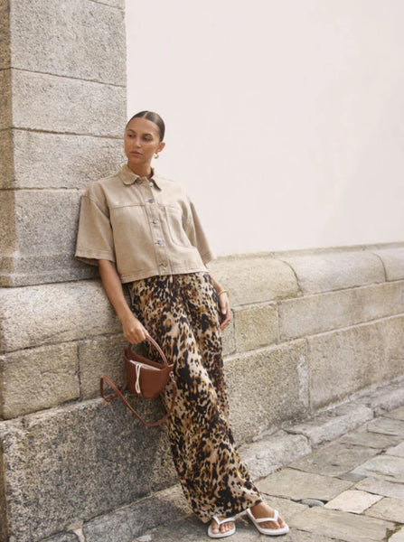 Rania Denim Shirt - Light Brown