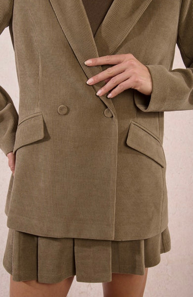Val Blazer - Khaki Velvet