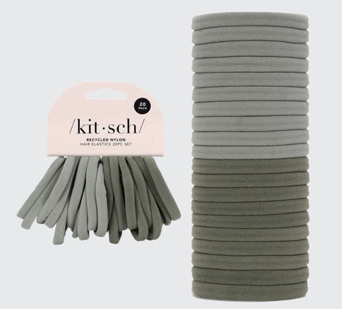 Nylon Elastics 20pc - Eucalyptus