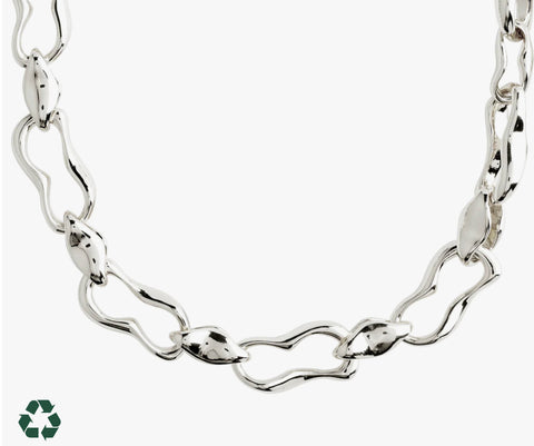 WAVE recycled necklace gold plated