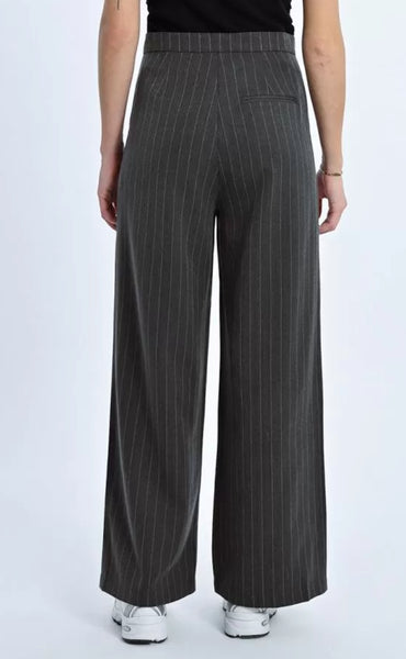 Sienna Striped Wide Leg Trousers - Grisa