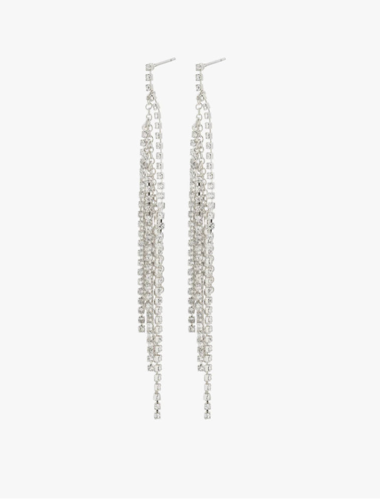 ADELAIDE crystal earrings - silver plated