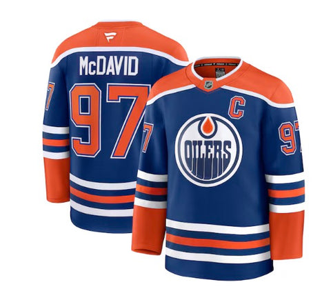Connor McDavid Edmonton Oilers Fanatics Home Premium Jersey - Royal