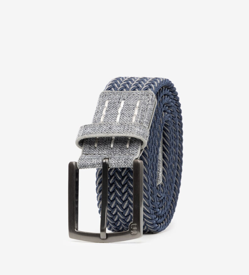 CHEERS 2.0 STRETCH WOVEN BELT- dark blue/grey