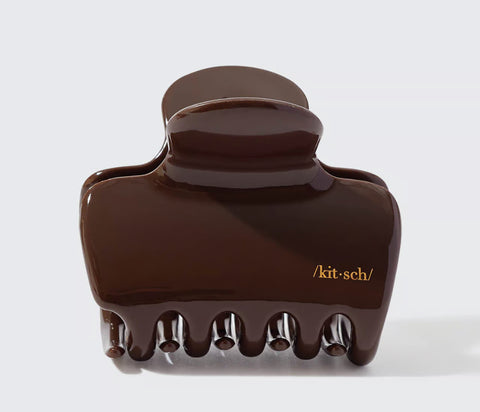 Recycled Plastic Puffy Cloud Clip- Chocolate