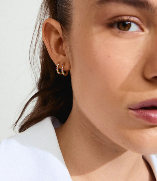 KLEOPRATRA RECYCLED HOOP EARRINGS GOLD PLATED