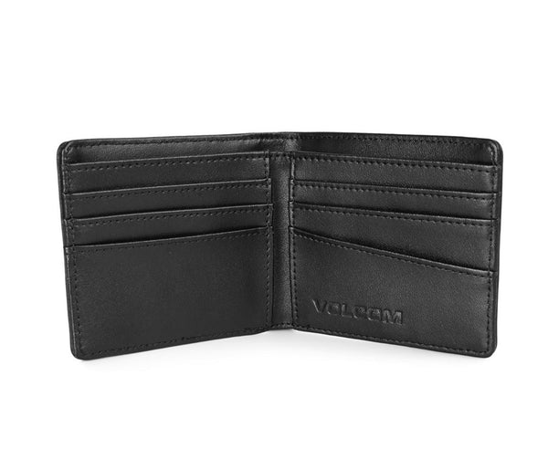 Volcom Single Stone Leather Wallet – Black