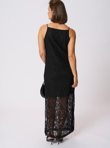 Lora Lace Dress - Deep Black