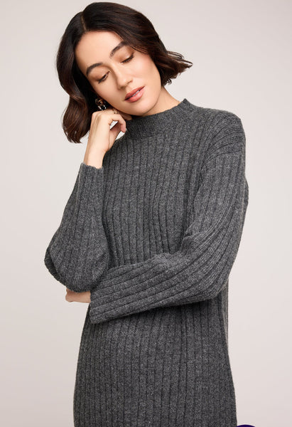 YVETTE KNIT DRESS - Heather Charcoal