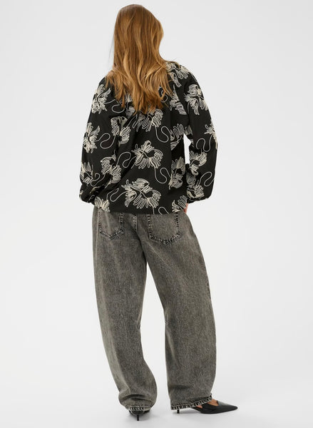 Vinie Blouse - Black Chalk Ember