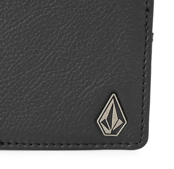 Volcom Single Stone Leather Wallet – Black