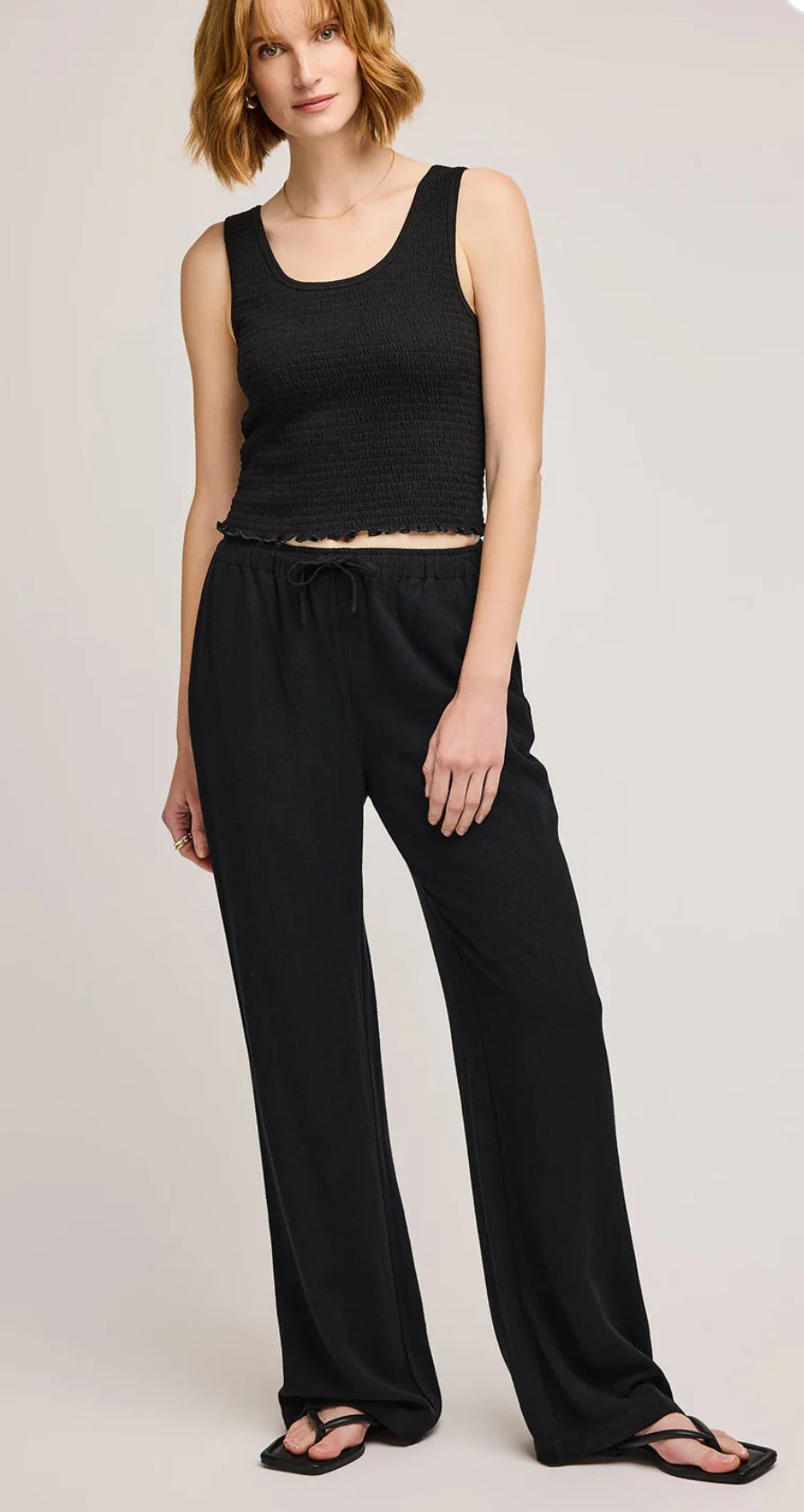 Finley Linen Pant - Black