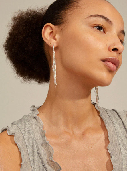 ADELAIDE crystal earrings - silver plated