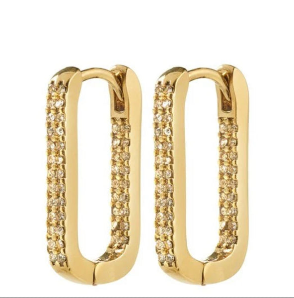 PHASE OVAL HOOP EARRING