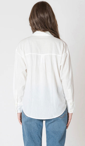 Demi Textured Button Front Shirt - White