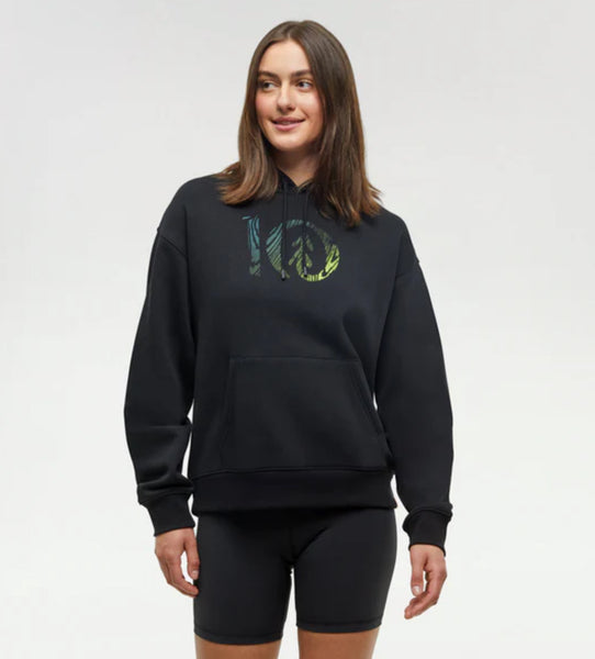 Restoration Woodblock Hoodie - Meteorite Black/Lime Green