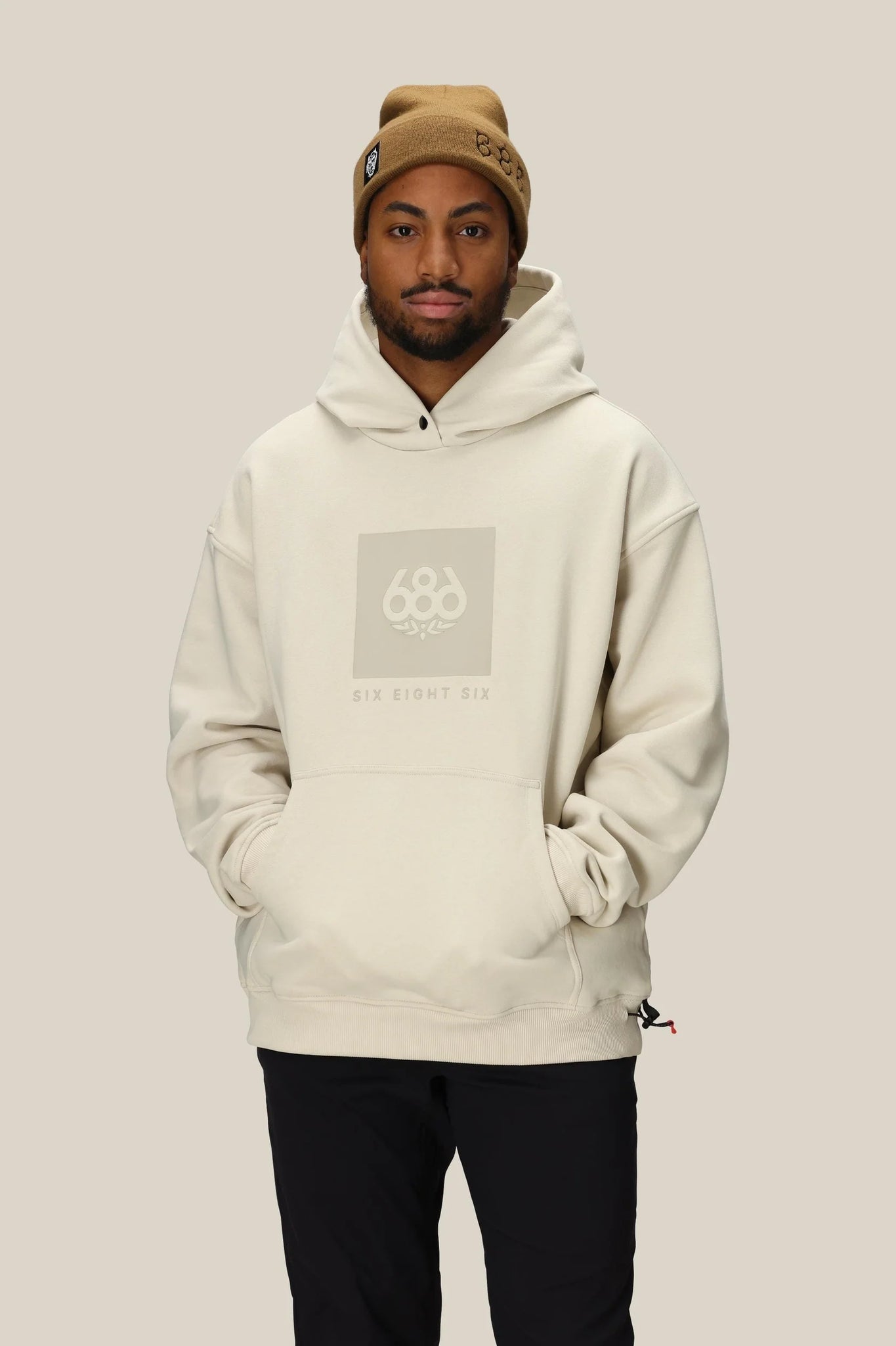 KNOCKOUT LOGO PREMIUM HEAVYWEIGHT PULLOVER HOODY- Limestone