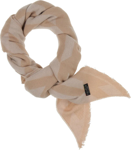 SUSTAINABILITY EDITION SOLID DOUBLEFACE RECYCLED BIAS SCARF- marzipan