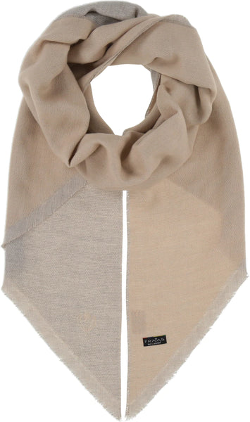 SUSTAINABILITY EDITION SOLID DOUBLEFACE RECYCLED BIAS SCARF- marzipan