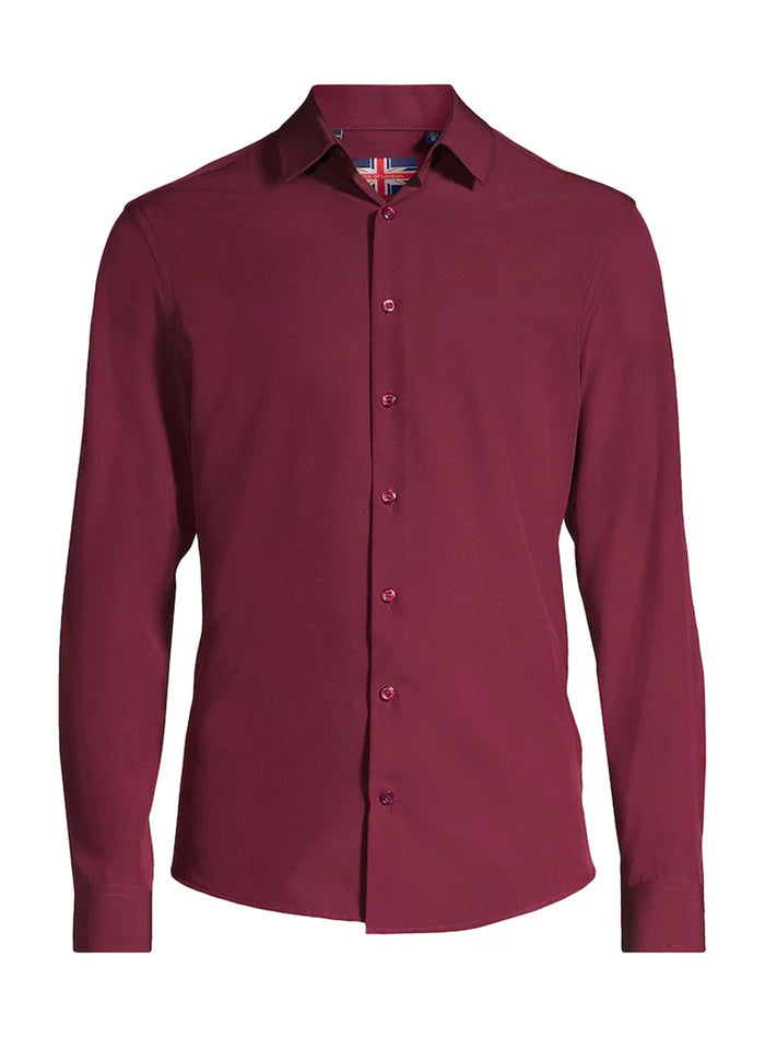 RECYCLED DRESS SHIRT - BURGUNDY