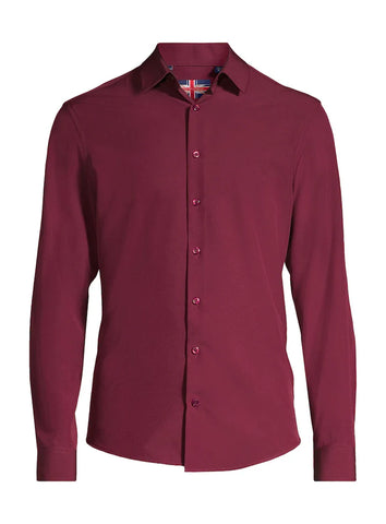 RECYCLED DRESS SHIRT - BURGUNDY