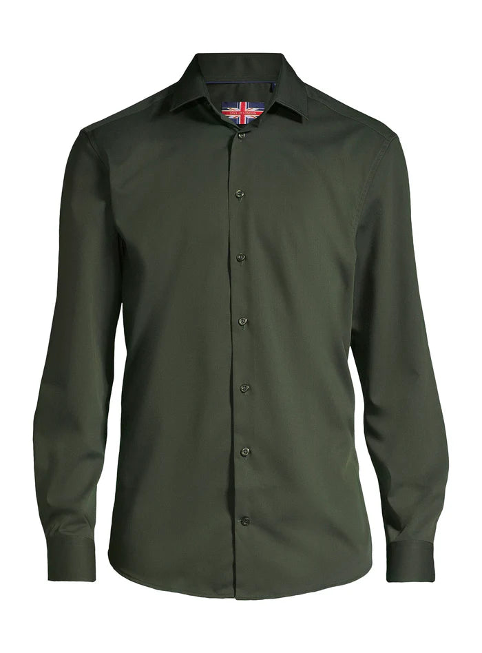 RECYCLED DRESS SHIRT - GREEN