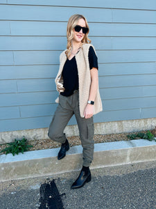 Once In A Life Time CHARLOTTE Cargo Jogger- Olive