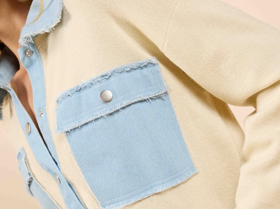 JADE KNIT/DENIM JACKET