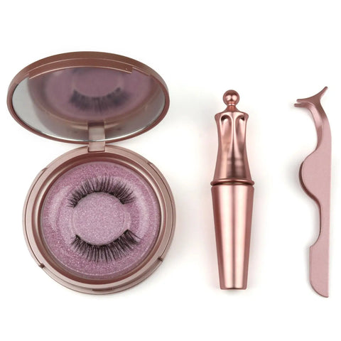 Flash Lash Magnetic Eyeliner & x2 Sets Of Eyelashes with Applicator Tweezer