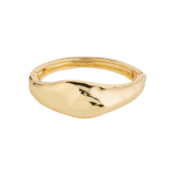 DUNE RECYCLED CHUNKY BANGLE BRACELET- GOLD PLATED