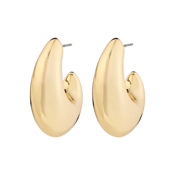 RORY RECYCLED HALF-HOOP EARRINGS- gold plated