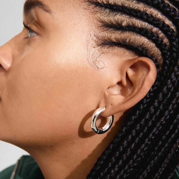 MARLO RECYCLED CHUNKY EARRINGS- Silver