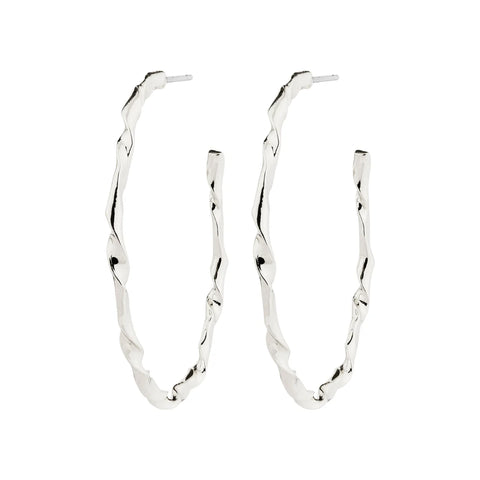 WYATT RECYCLED HOOP EARRINGS- silver