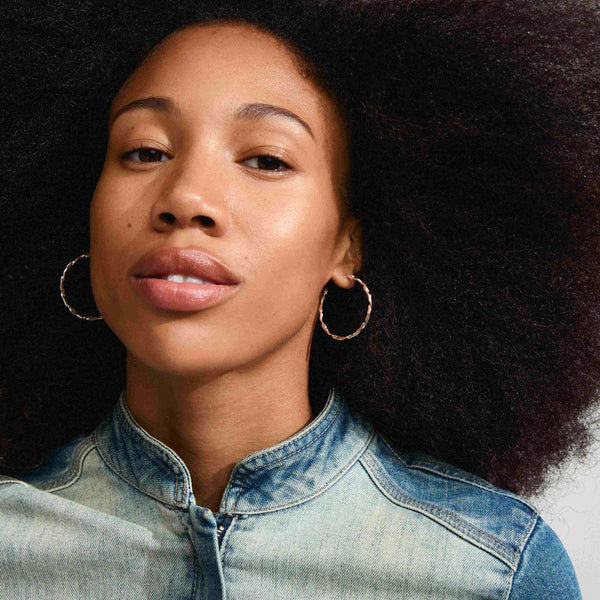 WYATT RECYCLED HOOP EARRINGS- silver