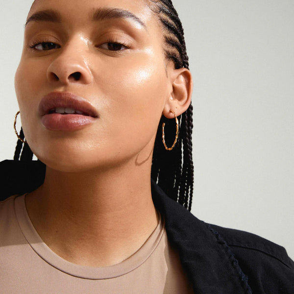 WYATT RECYCLED HOOP EARRINGS- Gold Plated