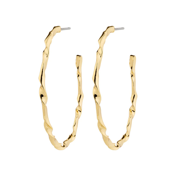 WYATT RECYCLED HOOP EARRINGS- Gold Plated