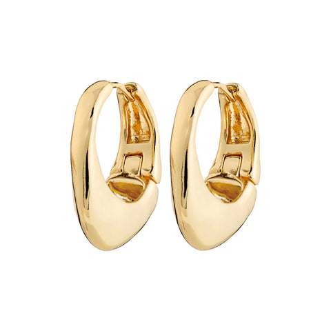 DUNE RECYCLED CHUNKY HOOP EARRINGS- gold plated