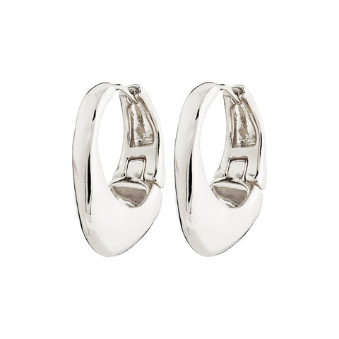 DUNE RECYCLED CHUNKY HOOP EARRINGS- Silver