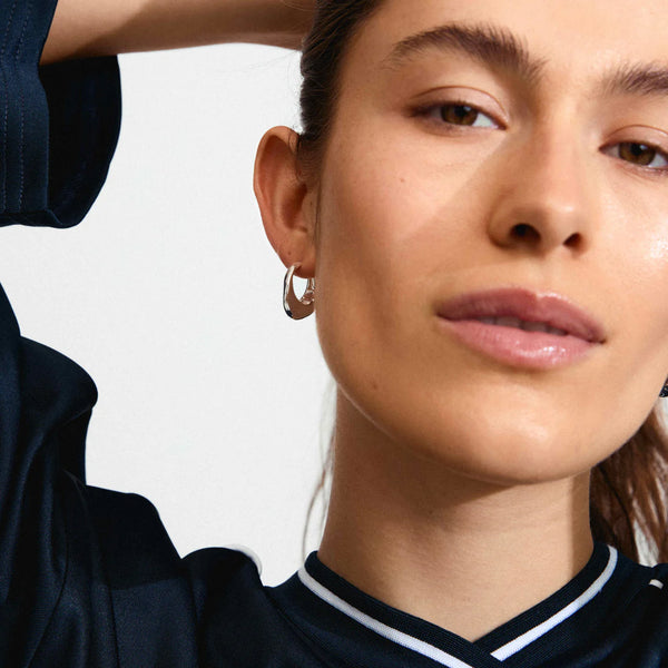 DUNE RECYCLED CHUNKY HOOP EARRINGS- Silver