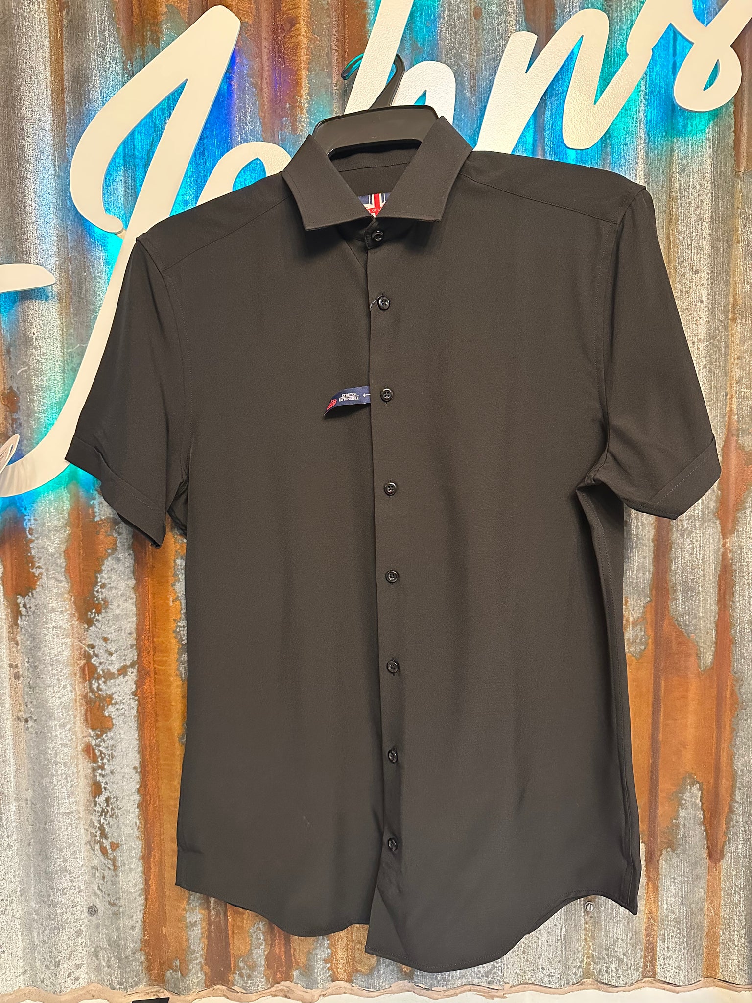 SOLID MICROFIBER SHORT SLEEVE- Black