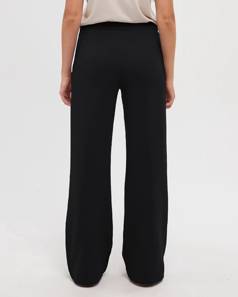 Bamone Wide Leg Sweatpant - Meteorite Black