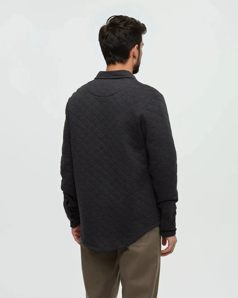 Quilted Colville Shacket - Black Heather